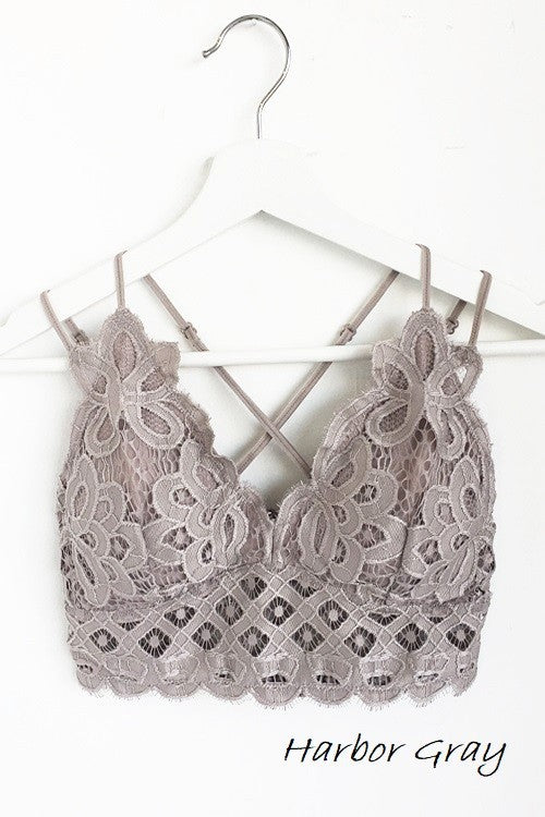 Bri beautiful crochet lace bralette