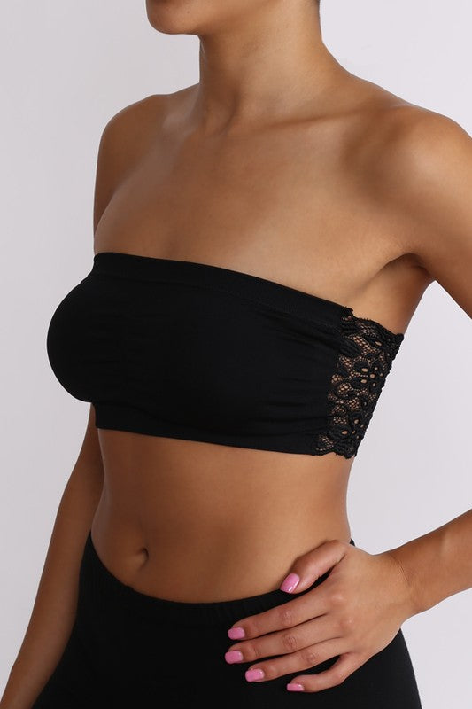 ANE Seamless bandeau with lace back