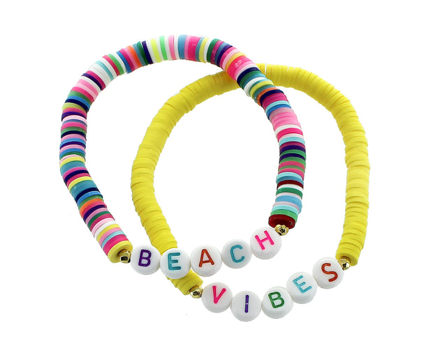 Beach Vibes Bracelets sets of 2 7" stretchy